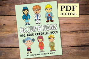 Occupations Big and Bold Coloring Book