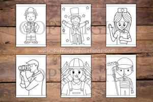 Occupations Big and Bold Coloring Book