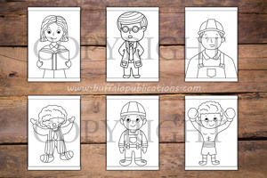 Occupations Big and Bold Coloring Book