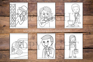 Occupations Big and Bold Coloring Book