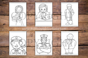Occupations Big and Bold Coloring Book