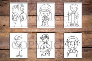 Occupations Big and Bold Coloring Book