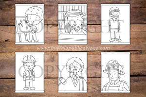 Occupations Big and Bold Coloring Book