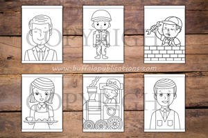 Occupations Big and Bold Coloring Book