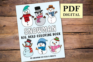 Snowman Big and Bold Coloring Book