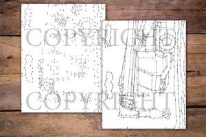 Dot to Dot Construction Vehicles for Adults