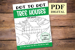 Dot to Dot Tree Houses for Adults