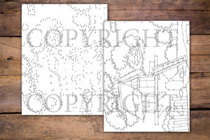 Dot to Dot Tree Houses for Adults