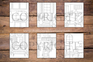 Minimalist Interior Designs Coloring Book