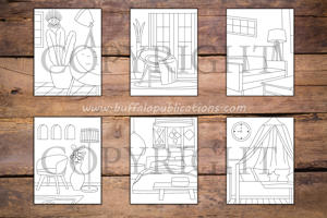 Minimalist Interior Designs Coloring Book