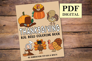 Thanksgiving Big and Bold Coloring Book