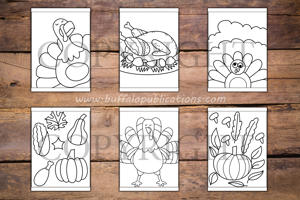 Thanksgiving Big and Bold Coloring Book