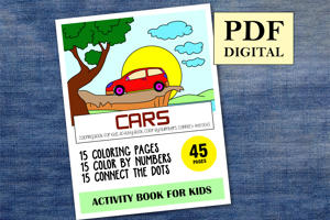 Cars Activity Book for Kids