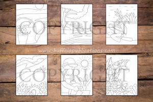 Minimalist Gardens Coloring Book