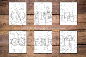 Minimalist Gardens Coloring Book