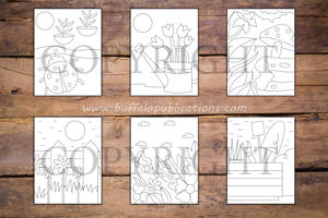 Minimalist Gardens Coloring Book