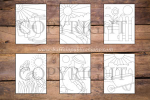 Minimalist Gardens Coloring Book