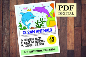 Ocean Animals Activity Book for Kids