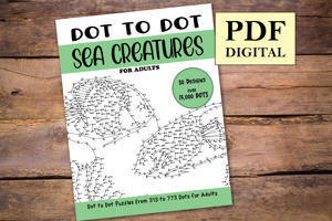 Dot to Dot Sea Creatures for Adults