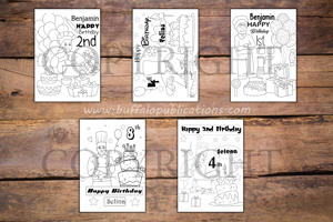 Chef Boy Theme Personalized Birthday Coloring Book