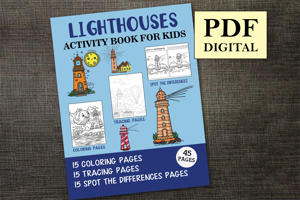 Lighthouses Activity Book for Kids