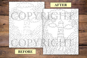 Dot to Dot Ocean Cliffs for Adults