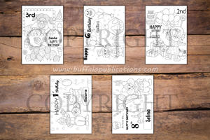 Clown Girl Theme Personalized Birthday Coloring Book