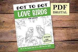 Dot to Dot Love Birds for Adults