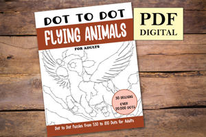 Dot to Dot Flying Animals for Adults