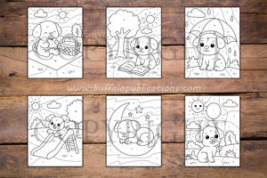 Puppies Color By Numbers Book for Kids
