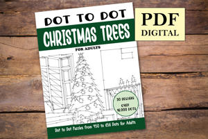 Dot to Dot Christmas Trees for Adults