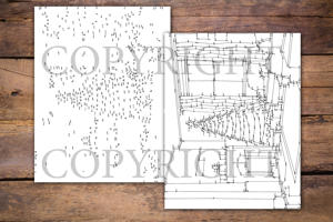 Dot to Dot Christmas Trees for Adults