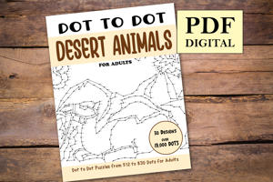 Dot to Dot Desert Animals for Adults