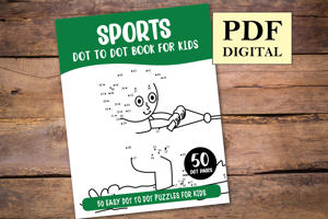 Sports Dot to Dot Book for Kids