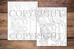 Dot to Dot Cats in Cup for Adults
