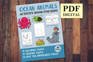 Ocean Animals Activity Book for Kids