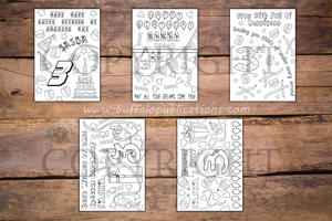 3rd Birthday Theme Personalized Birthday Coloring Book
