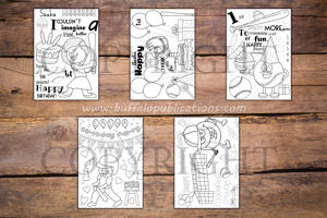 Baseball Theme Personalized Birthday Coloring Book