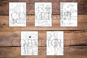 Superhero Theme Personalized Birthday Coloring Book
