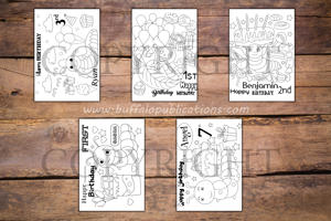 Caterpillar Theme Personalized Birthday Coloring Book