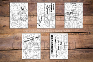 Donut Theme Personalized Birthday Coloring Book