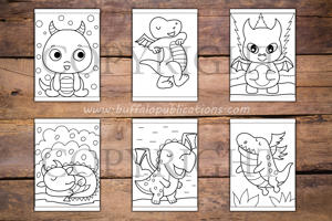Dragons Big and Bold Coloring Book