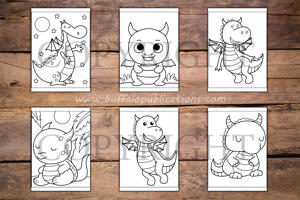 Dragons Big and Bold Coloring Book