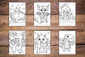 Dragons Big and Bold Coloring Book