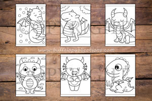 Dragons Big and Bold Coloring Book