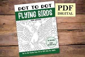 Dot to Dot Flying Birds for Adults
