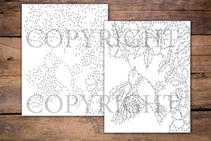 Dot to Dot Flying Birds for Adults