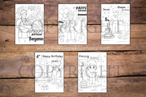 Nurse Boy Theme Personalized Birthday Coloring Book