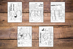 Twins Boys Theme Personalized Birthday Coloring Book