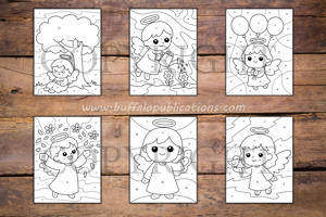 Angels Color By Numbers Book for Kids